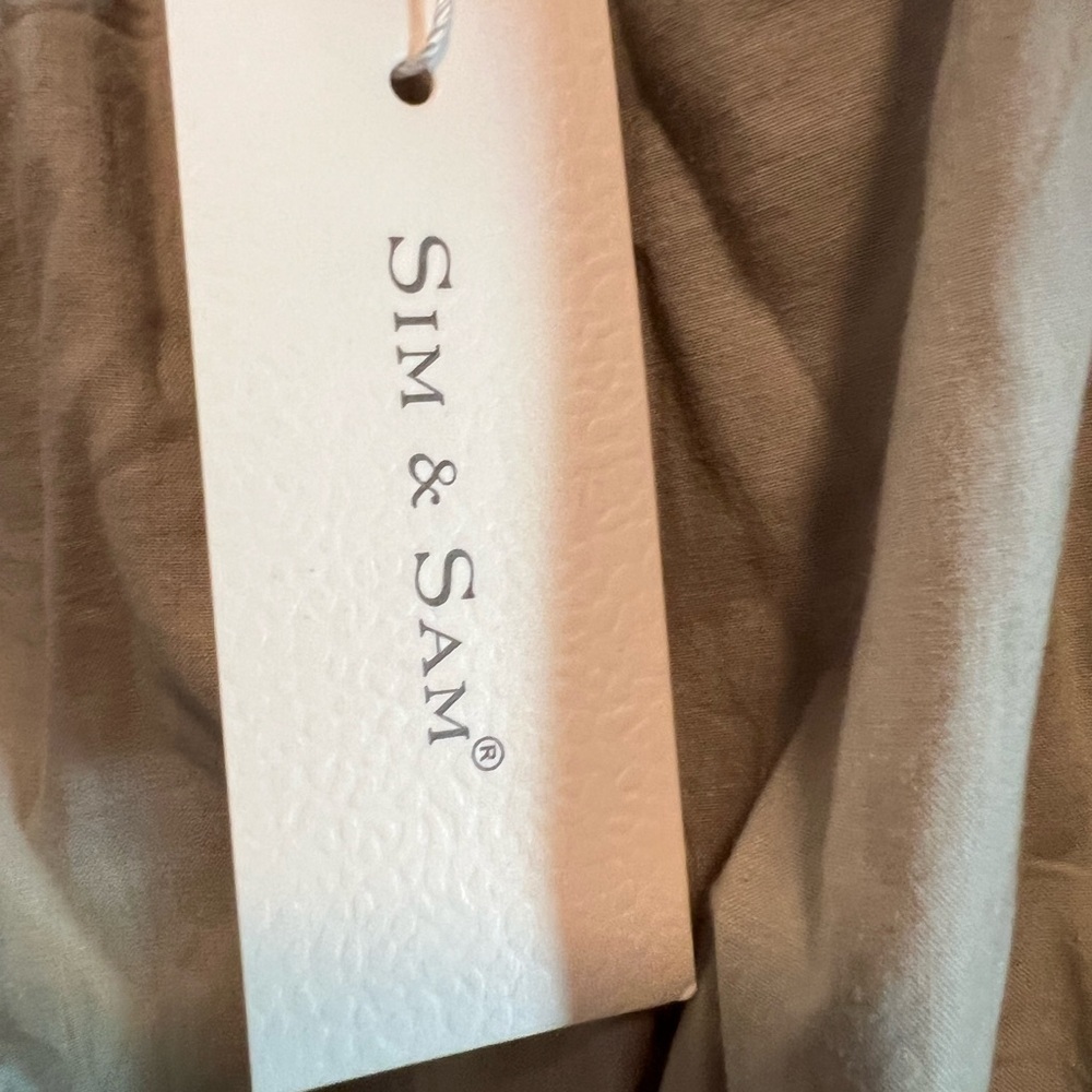 Sim &Sam Green 3/4 Puff Sleeve Sundress - Picture 3 of 7